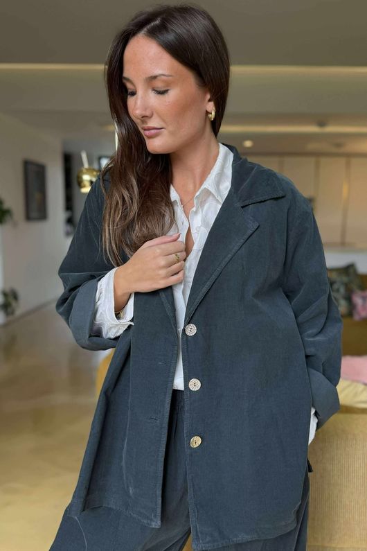 Cooper Needlecord Blazer Charcoal /14 =